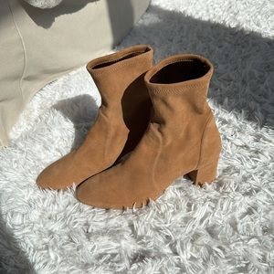 Stuart Whitman Yuliana 60 Suade Bootie colour “stretch tan”